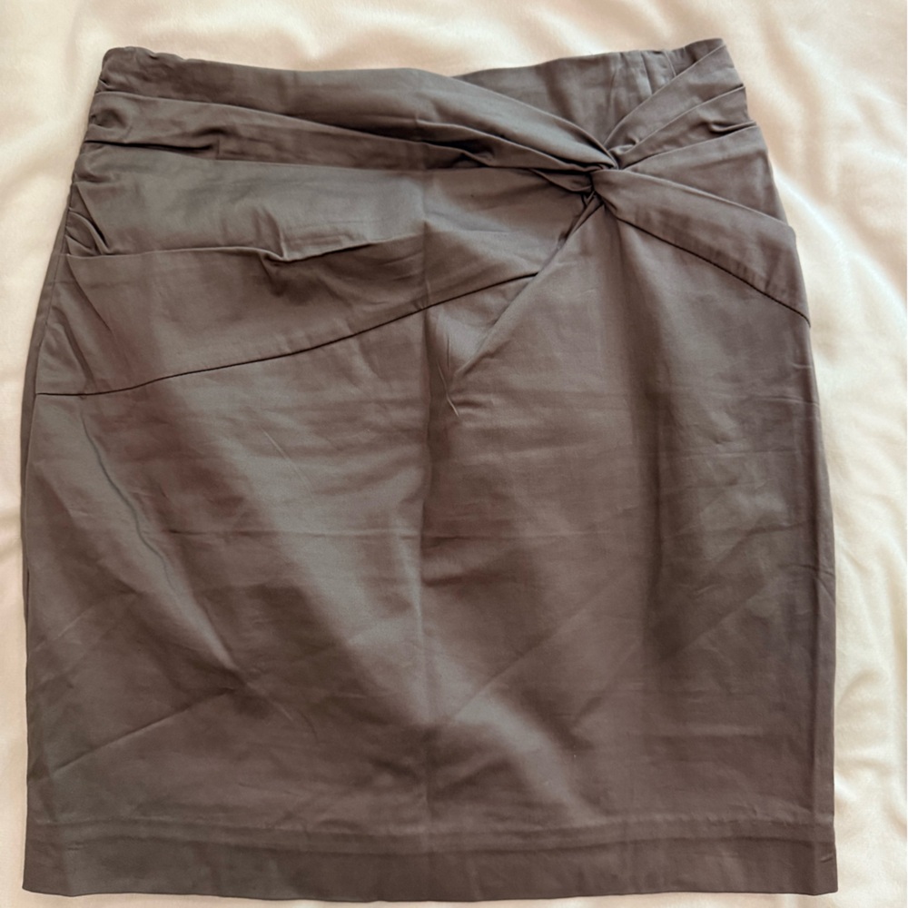 H&M Charcoal Pencil Skirt with Knot Detail